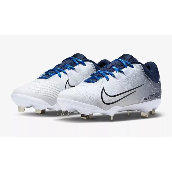 Nike Womens Hyperdiamond 4 Pro Metal Softball Cleats CZ5920-400 Blue Size 8.5 - Picture 1 of 9